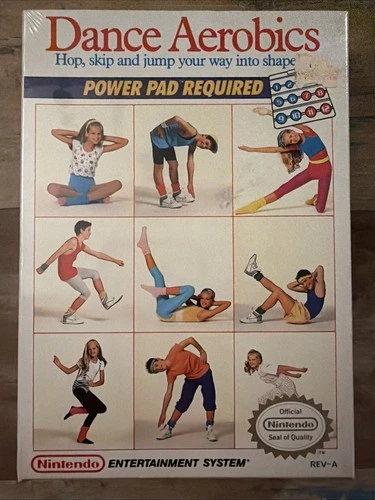 Dance Aerobics (Nintendo NES, 1989) New, Factory Sealed in Box Rare !!