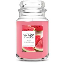 ☆☆JUICY WATERMELON☆☆LARGE YANKEE CANDLE JAR 22OZ☆☆FRUIT SCENTED CANDLE