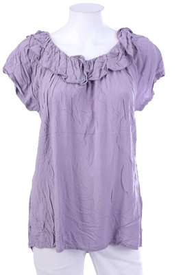 Multiblu Kurzarm-Shirt Volants XL lila