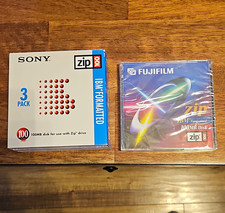 Sony Zip 100 100MB IBM Formatted Zip Disks 3-Pack Jewel Case ZIP-100CF