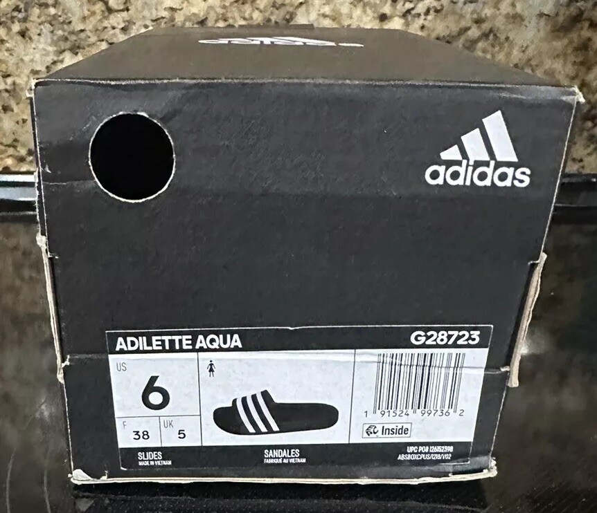 Adidas Adilette Aqua Shower Slides - Core Black / Cloud White