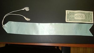 Vintage 1960s Boy Scouts America "CLONDIKE DERBY" Award 19 1/4" Turquise Ribbon