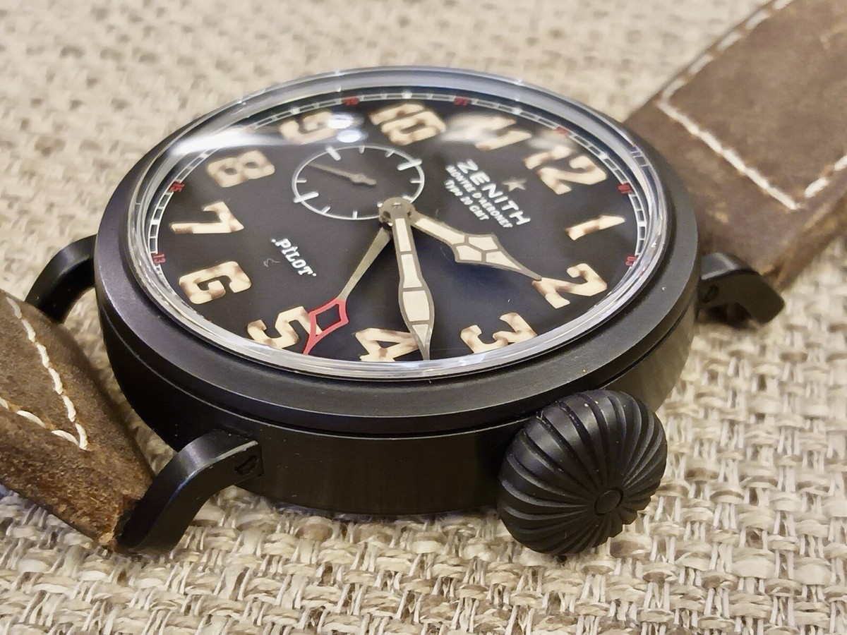 ✈️ ZENITH Pilot Montre d'Aeronef Type 20 GMT Automatic TITANIUM