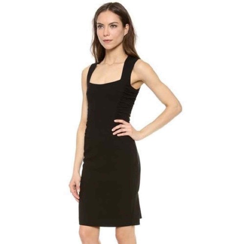 L’AGENCE Square Neck Ruched Dress Size 4