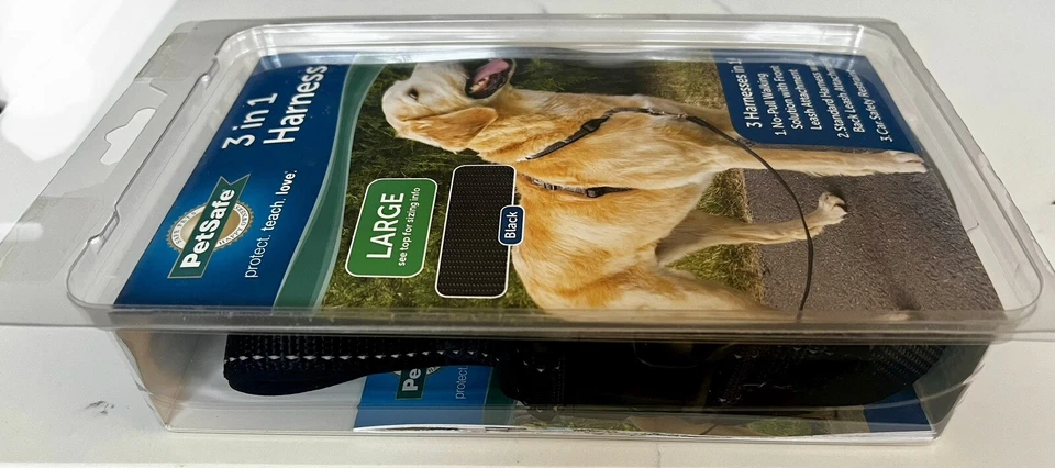 PetSafe 3 in 1 Dog Harness ~Size LARGE L Black ~ No Pull ~ New In Box - Image 4 of 4