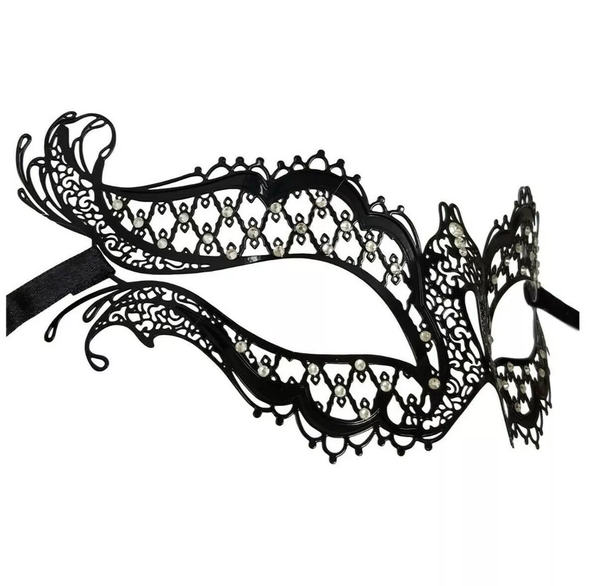 Filigree metal Black Vampire Diaries Mask – Masquerade Mask Studio