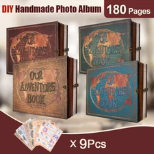 180 Pages Our Adventure Book Scrapbook Photo Album Retro PU Set Christmas Gifts