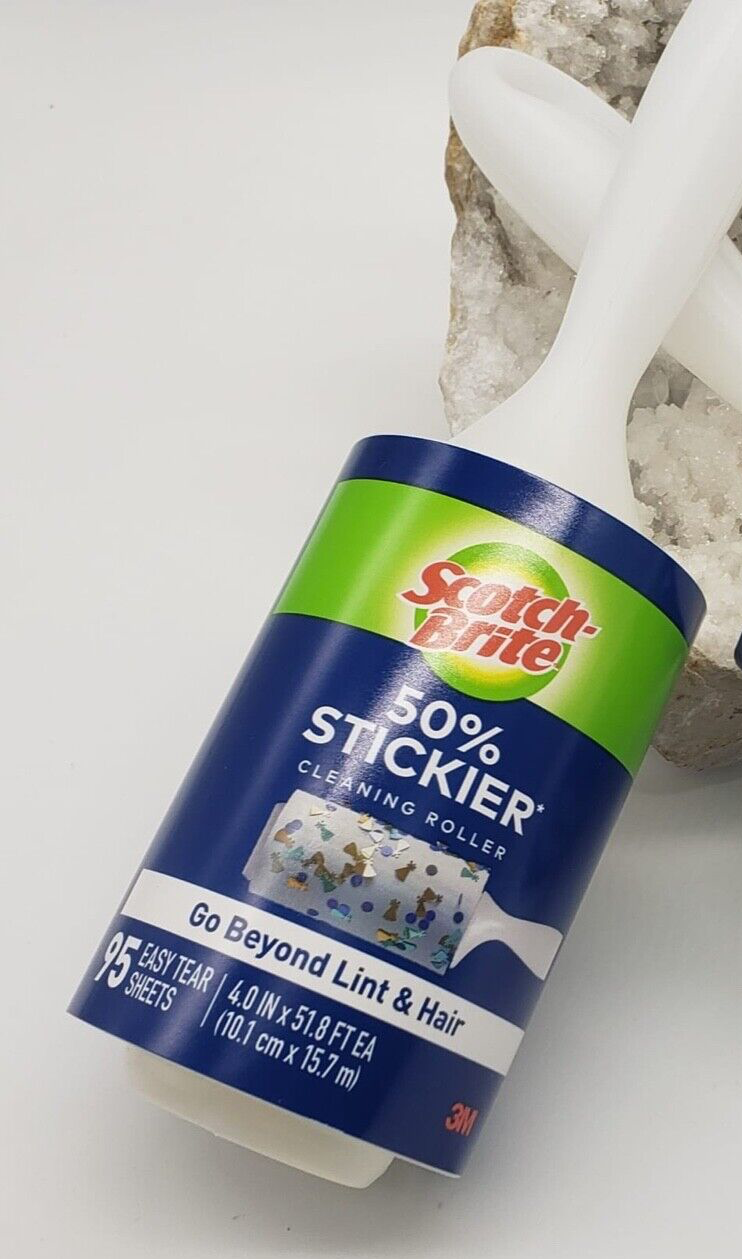 3M Scotch Brite Extra Sticky Lint Roller 95 Sheets for Pet Hair and Crumbs