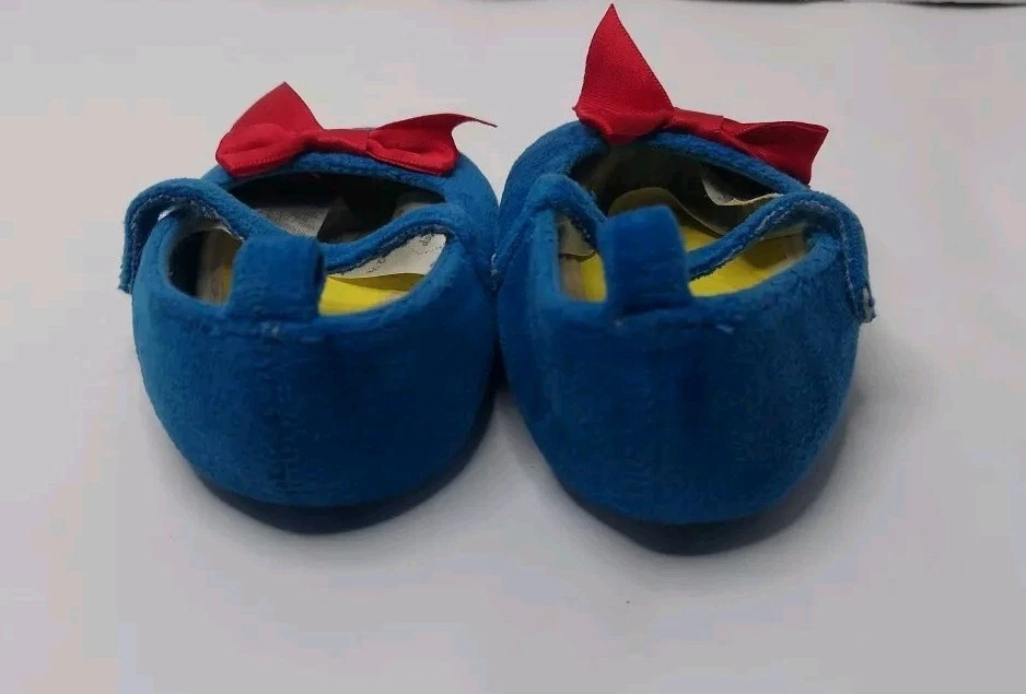 Disney Store Bebé Blancanieves Disfraz Zapatos Talla 6-12 Meses Azul Rojo Lazo Foto 4 de 4