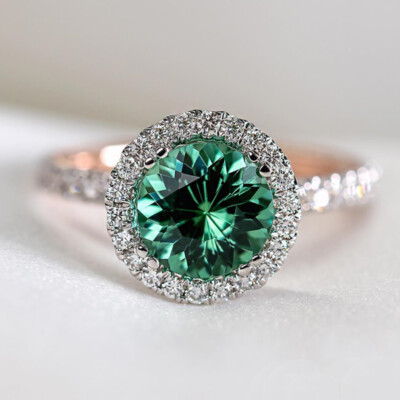 Pretty Zircon Two Tone 925 Silver Plated Ring Women Wedding Gift Sz 6-10