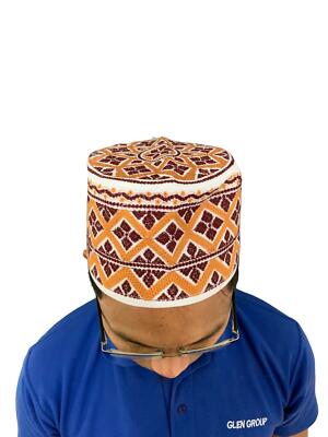 Traditional Copricapo Pakistano Maroon Omani Arab Style African