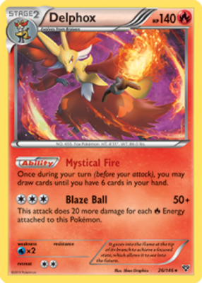 1x Delphox 26/146 RARE XY Pokemon TCG Card NM | eBay