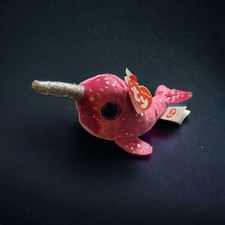 TY Beanie Baby - Teeny TYs- NELLY- narwhal w/tag - preowned - Combined Shipping