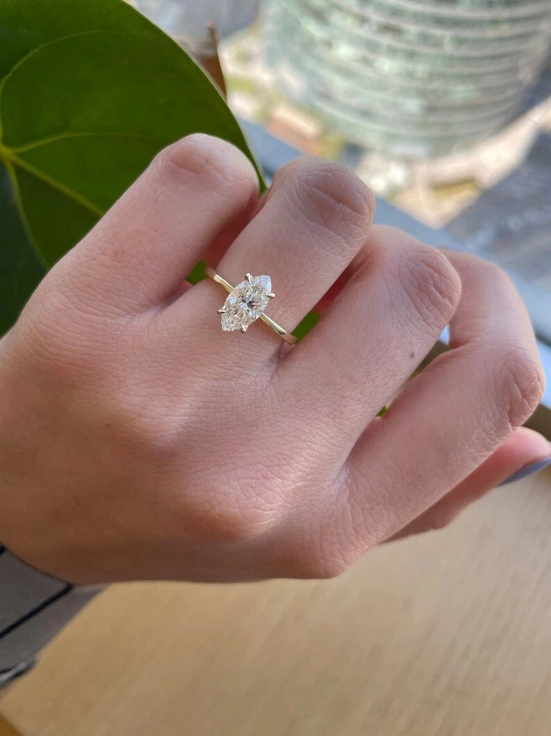 1.5 carat on sale marquise engagement ring