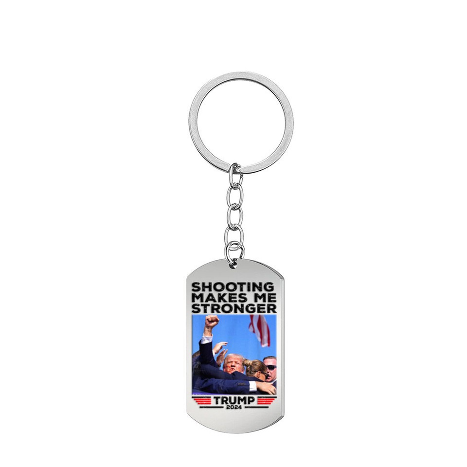  Trump 2024 Flag Pendant Key Chain Key Ring Key Holder Gifts for