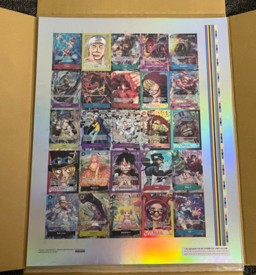 one piece card game uncut sheet One Piece TCG Uncut Top 16 Bandai 2023 North America Championship Sheet 1  of 64