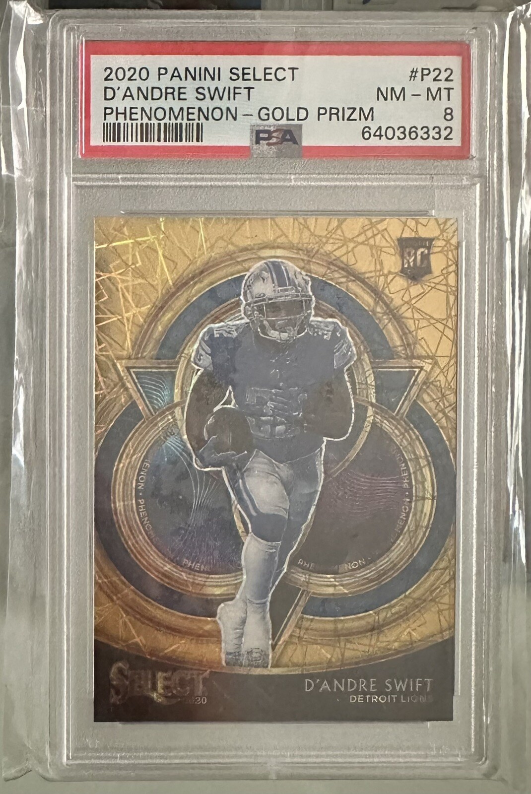 D'Andre Swift Panini Select Phenomenon #P22 Gold Prizm