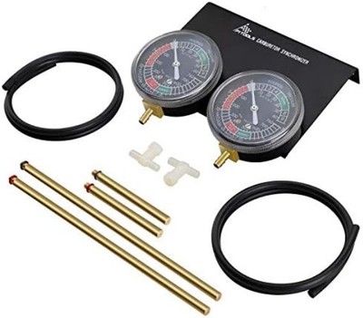 Motorcycle Vacuum Carb Sync Kit   2 Gauge Dual Setup for Efficient Performance