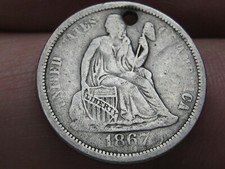 1867 Year Seated Liberty Dimes (1837-1891) for sale | eBay