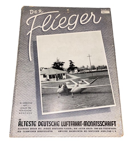 Der Flieger 1952 Annual Set of German Aviation Magazines W/ Case Military Rare - Picture 3 of 6