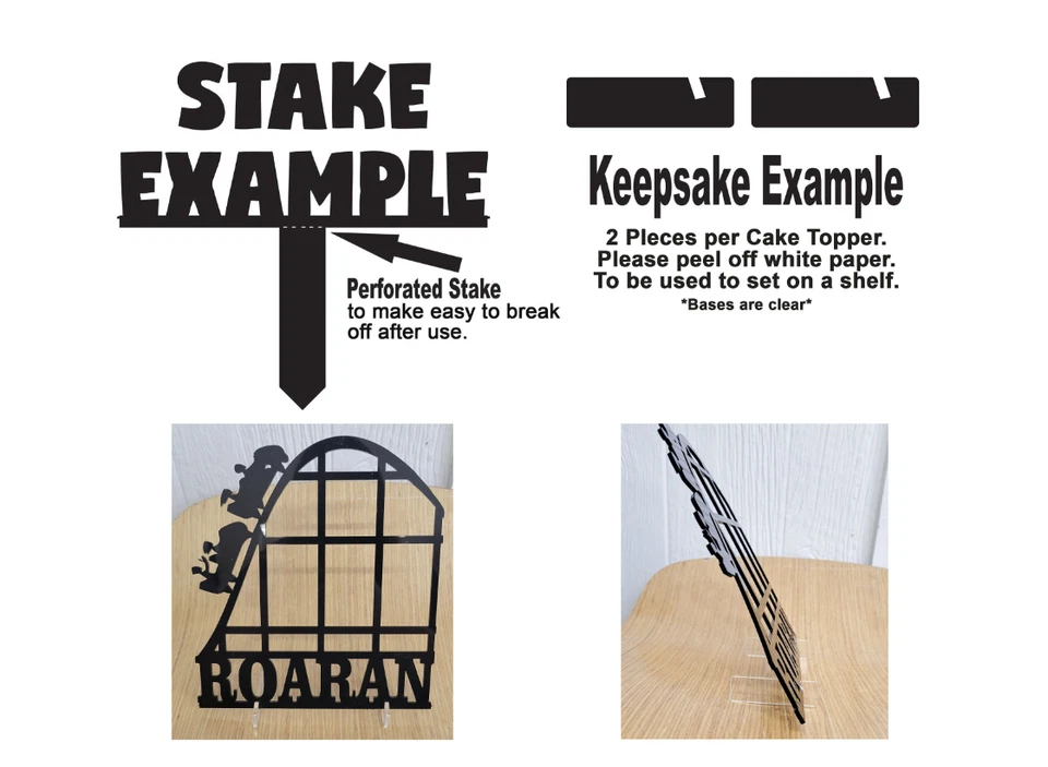 Mermaid Cake Topper, Any Name, Girls Birthday Personalized Topper, LT1270 - Image 3 of 3