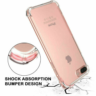 CLEAR Silikon Gel Hülle für iPhoneX XS 7 8 TPU Stoßfest Bumper Cover HARD Case