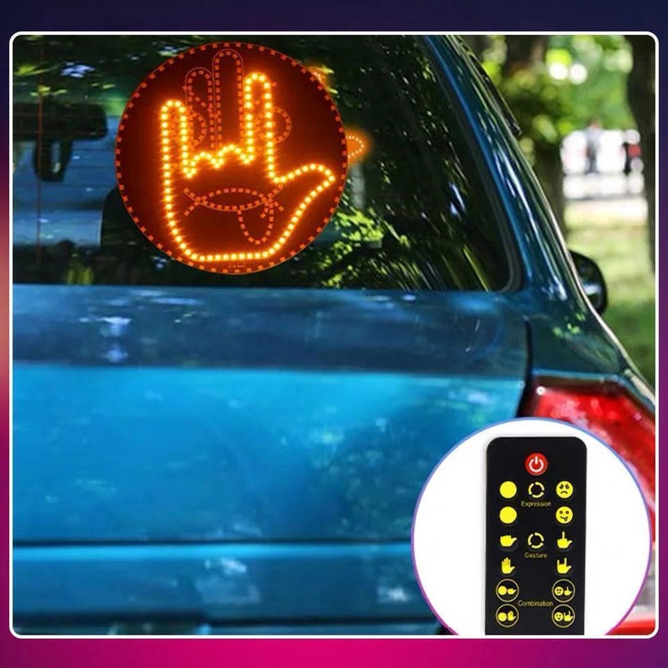 LED Fun Expression Light Remote Control Rear Window Warning Reminder
