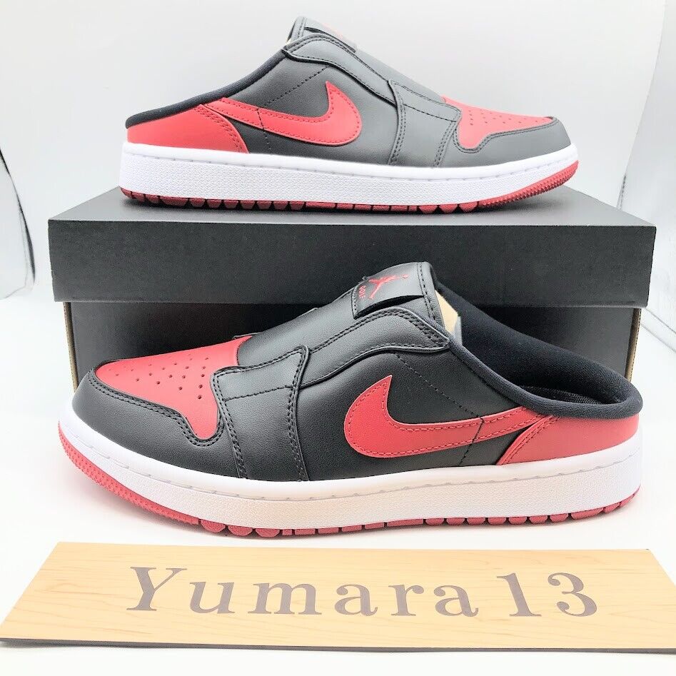 Nike Air Jordan Mule Golf Bred Black Red FJ1214-001 Men's Nike Air Jordan Mule Golf Bred Black Red FJ1214-001 Men's