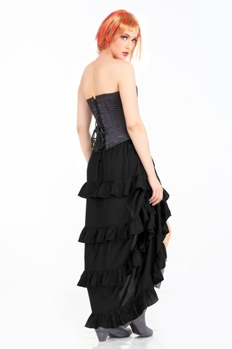 Skirt Steampunk Gothic Victorian Women Long Goth Ruffle Punk Tiered - Picture 4 of 84