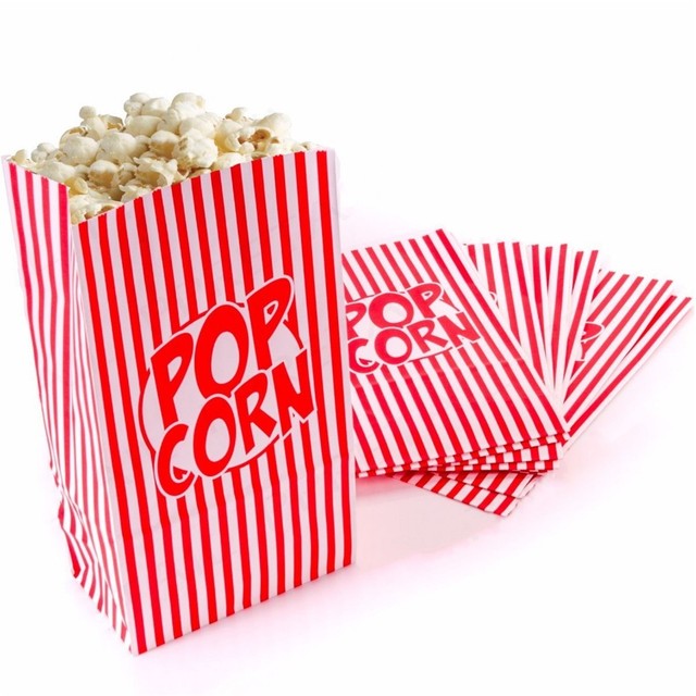 20x Paper Popcorn Bags Container Carrier Packet Loot GOODYBAG Pick 'n