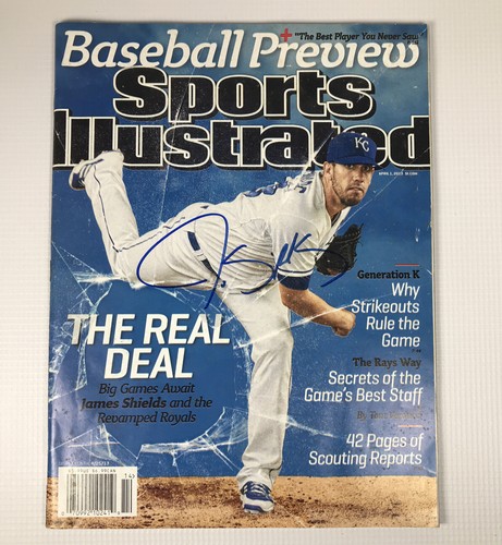 2013 Kansas City Royals James Shields Signed Sports Illustrated Magazine