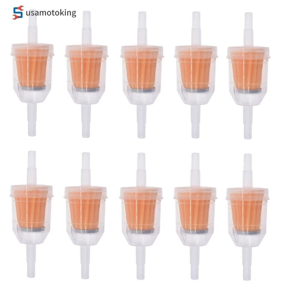 Paquete de 10 filtros de combustible de gasoil para motor nuevo en línea 1/4"" 5/16" línea motor pequeño Foto 2 de 4