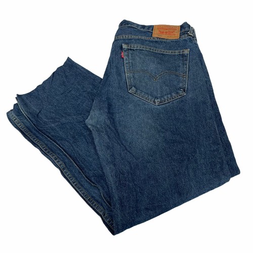 LEVIS 505 Mens Blue Straight Raw Hem 