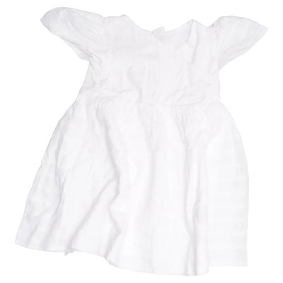 H&M, Kleid, Größe: 86, Weiß, Baumwolle/Elasthan, Einfarbig, Mädchen #Bi5
