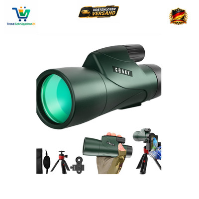 Gosky 12x55 Monokular BAK4 FMC Smartphoneadapter Vogel