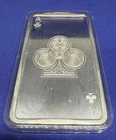 10oz Silver Art Bar Ace of Clubs Design encapsulated