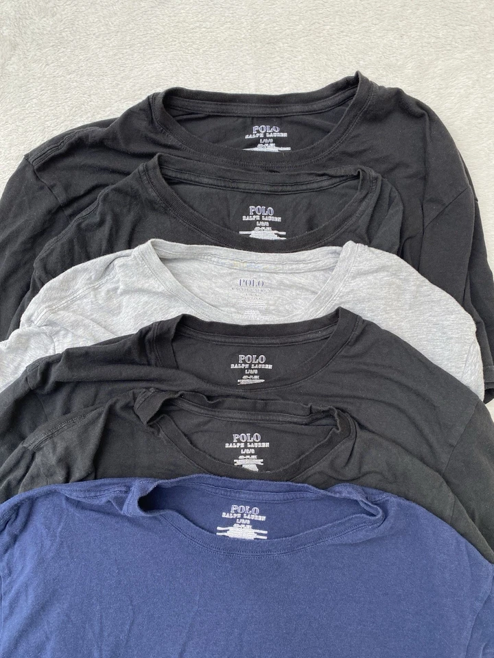Lot Of 6 Polo Ralph Lauren Tees Mens Size Large T-Shirt Undershirts Crew Neck - Image 4 of 4