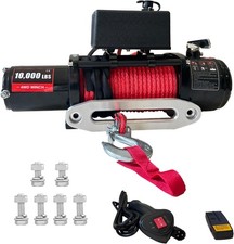 10,000LBS Truck Electric Winch Kit Waterproof IP67 85FT Steel Cable Truck Winch