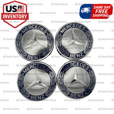 Set Of 4 75mm Blue-silver Wheel Center Caps For Mercedes-benz Fits Most Models Set Of 4 75mm Blue-silver Wheel Center Caps For Mercedes-benz Fits Most Models