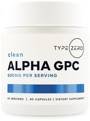 Type Zero Alpha GPC 600mg Per Serving, 90 Vegetarian Capsules - Non-GMO