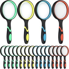 20 Pcs 10x Magnifying Glass for Kids and Seniors Non-Slip Handheld Reading Ma...