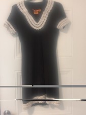 Tory Burch Tunic Navy white embtoidary White Terry Cloth Nautical Navy 