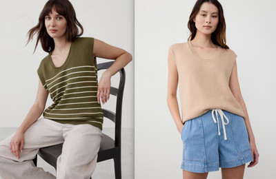 NWT Banana Republic $85 SCOOP-NECK PULLOVER SWEATER, Olive Stripe-S, Oatmeal-L