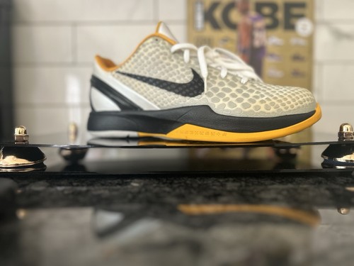 Nike Zoom Kobe VI (GS) Size 7Y New Without Box White/Black Del Sol Natural Grey - Picture 2 of 6