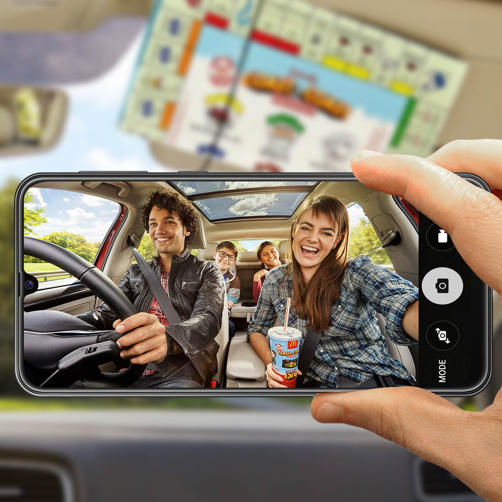 Objectif frontal haute définition pour selfie Samsung Galaxy M30s