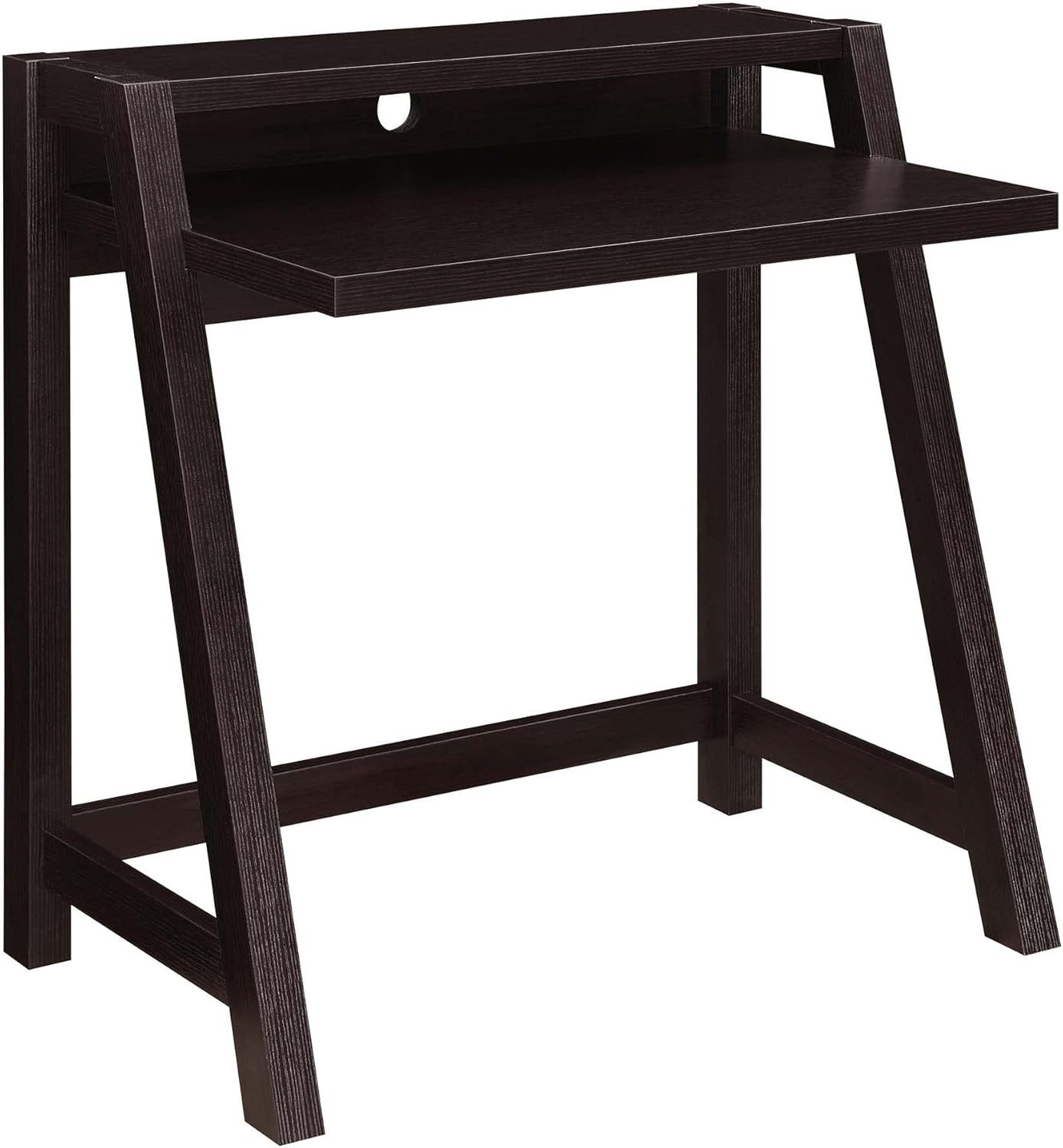 Espresso Newport Lilly 2-Tier Desk - Stylish & Functional Wo