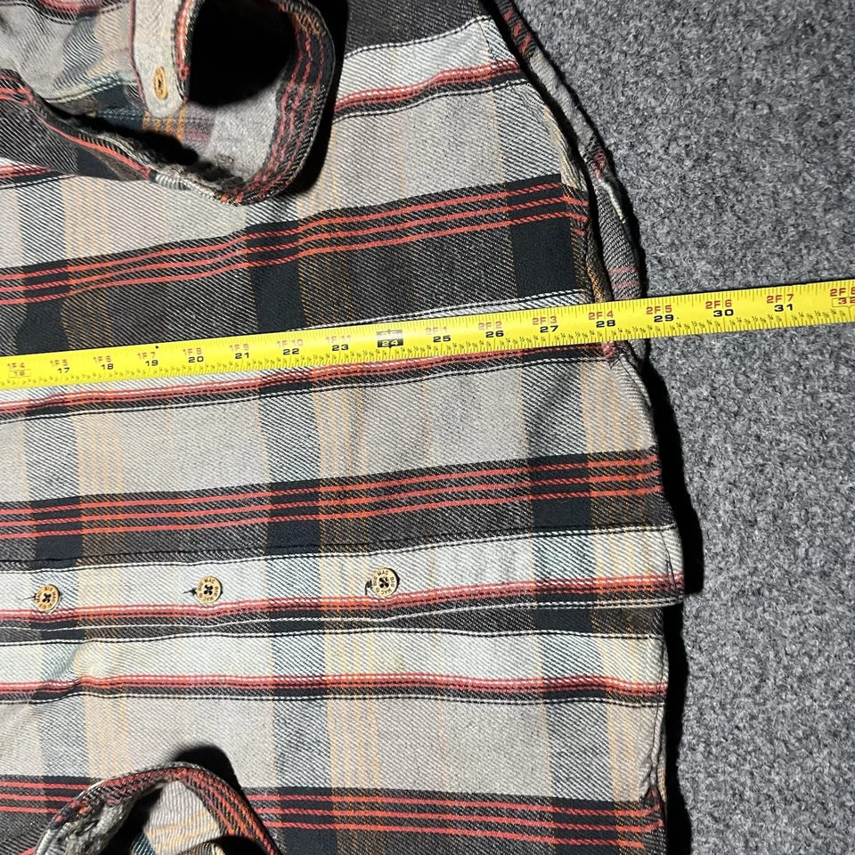 Camisa De Franela JC Penney Big Mac De Colección Para Hombres Grande A Cuadros Abotonada Años 70 EE. UU. Trabajo Foto 3 de 4