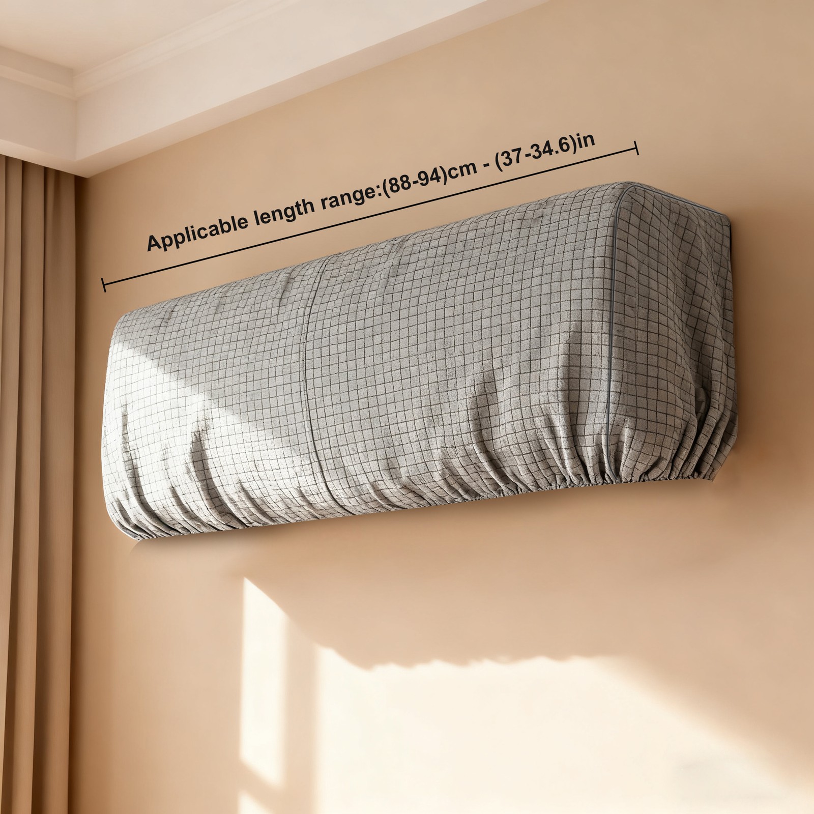 2PCS Heavy Duty Dustproof Air Conditioner Cover, Hanging Wall-Mounted AC 88–94cm