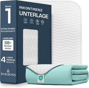 BARBONS Inkontinenzunterlage waschbar wasserdicht Matratzenauflage Bettunterlage