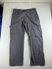 Wrangler ATG Pants Mens 34x30 Gray Cargo Utility Work Wear Hike All Terrain Gear